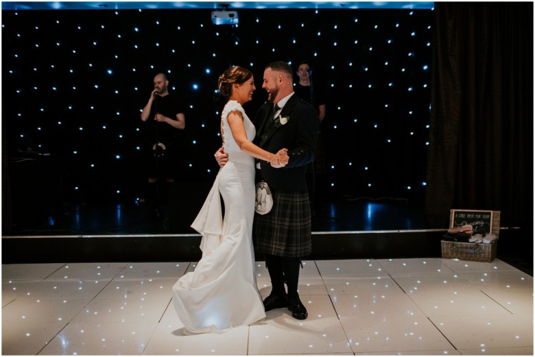 bride and grooms first dance