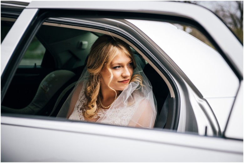 bride arriving for her wedding