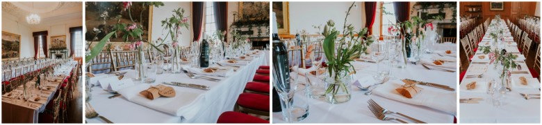 bride and groom in a scottish castle