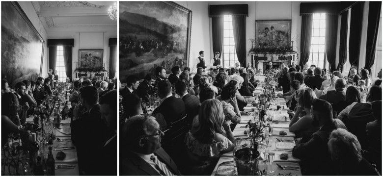 bride and groom in a scottish castle