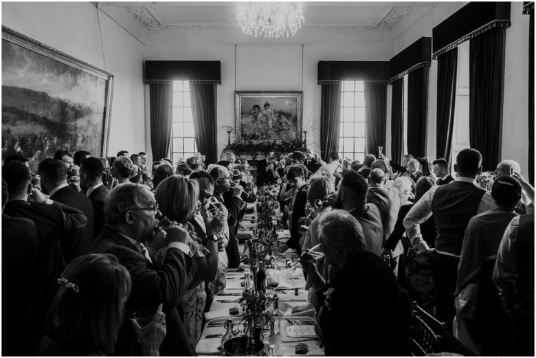 bride and groom in a scottish castle