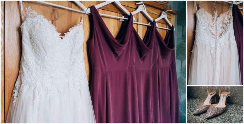 bride and bridesmaides dresses