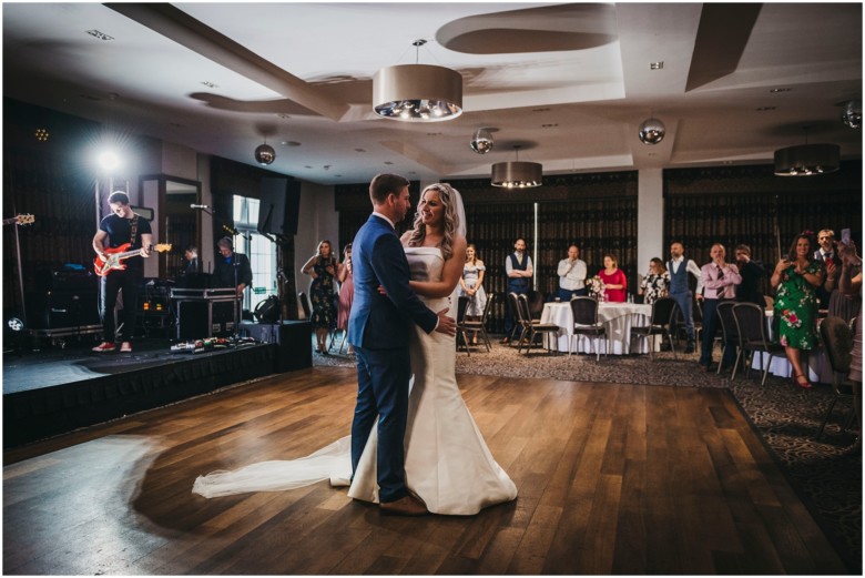 bride and grooms first dance