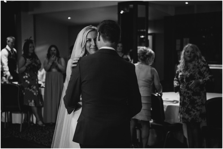 bride and grooms first dance