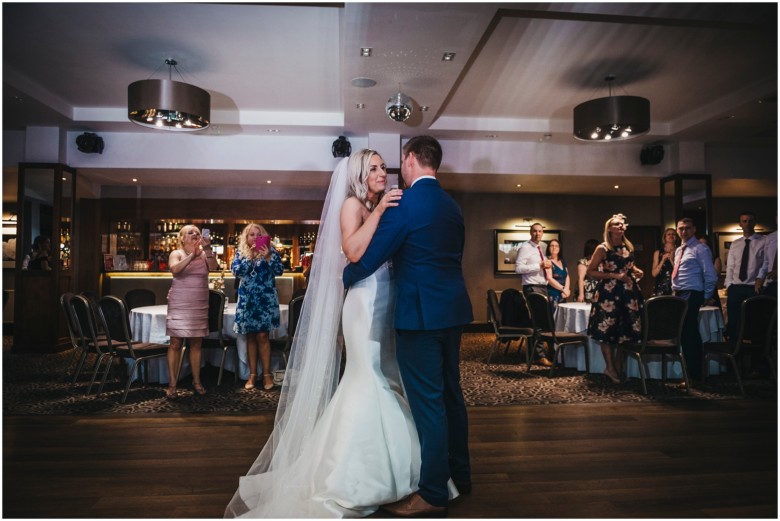 bride and grooms first dance