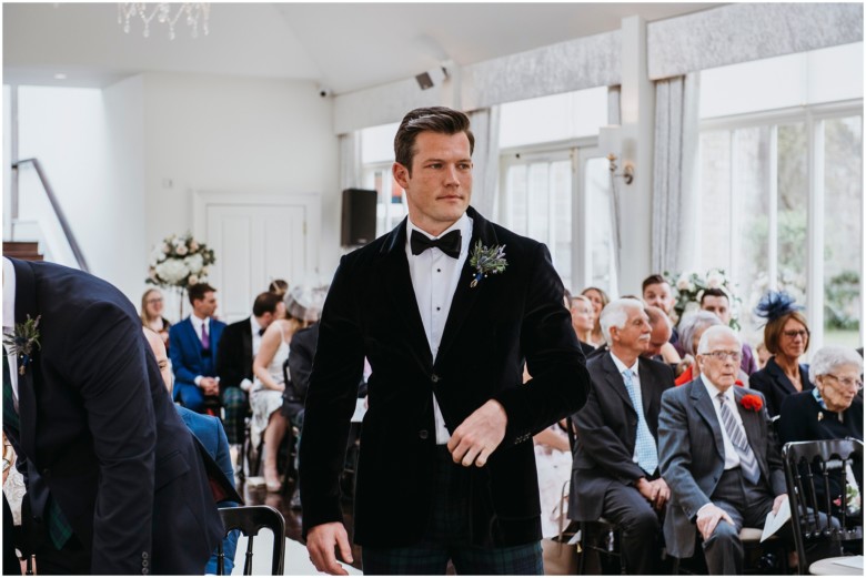wedding ceremony in a castle