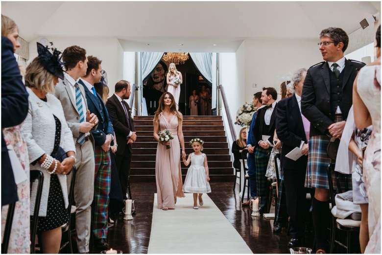 wedding ceremony in a castle