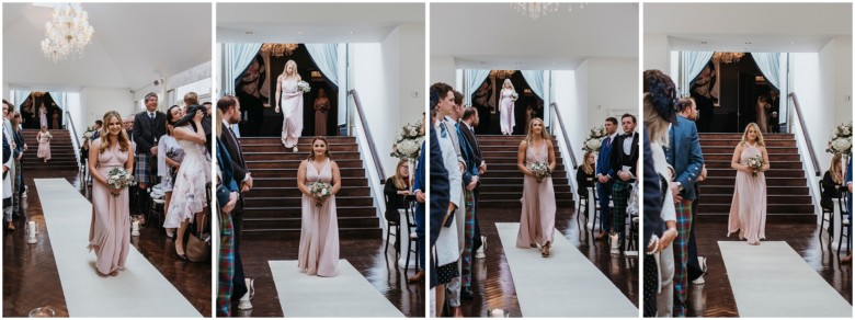 wedding ceremony in a castle