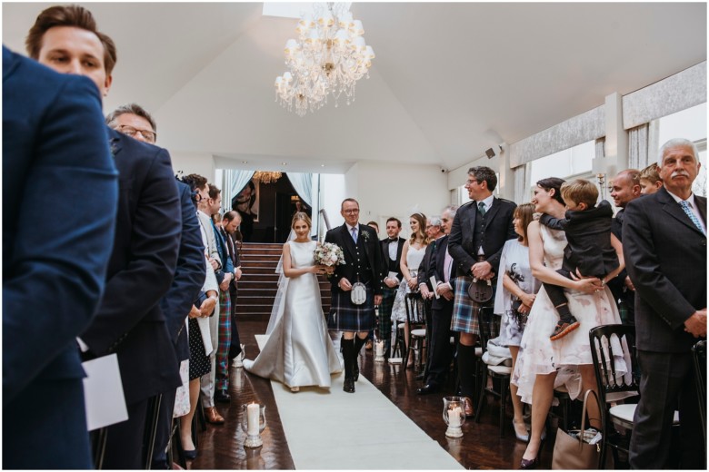 wedding ceremony in a castle