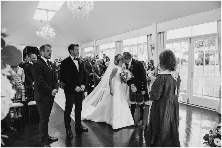 wedding ceremony in a castle