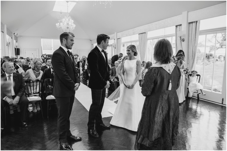 wedding ceremony in a castle