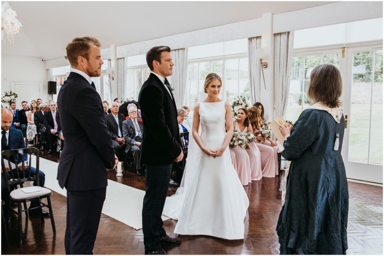 wedding ceremony in a castle