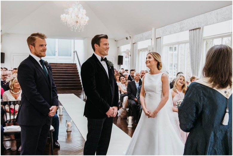 wedding ceremony in a castle