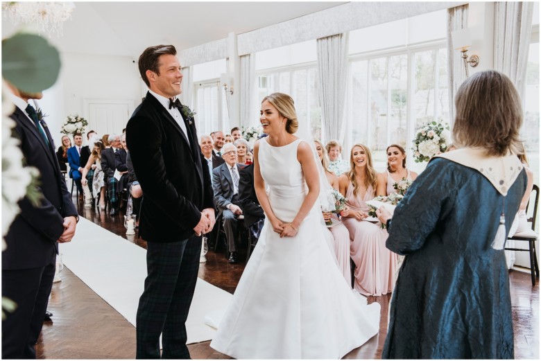 wedding ceremony in a castle