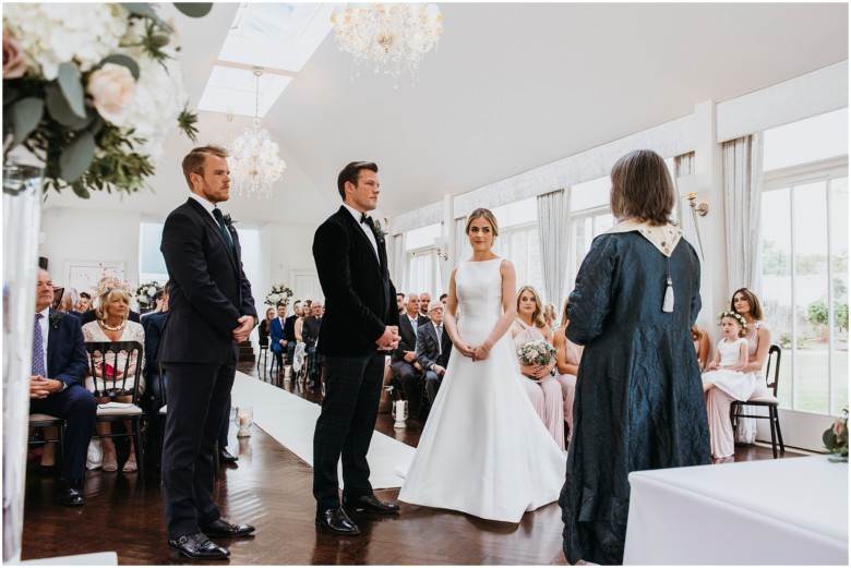 wedding ceremony in a castle