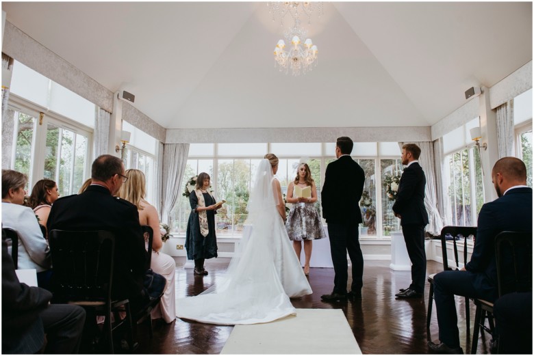 wedding ceremony in a castle