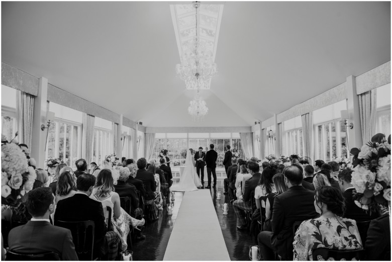 wedding ceremony in a castle