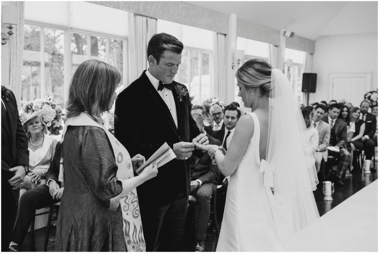 wedding ceremony in a castle