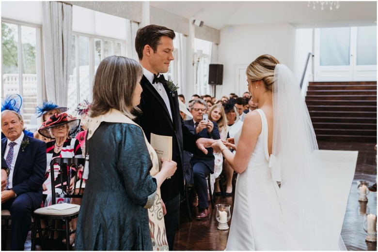 wedding ceremony in a castle