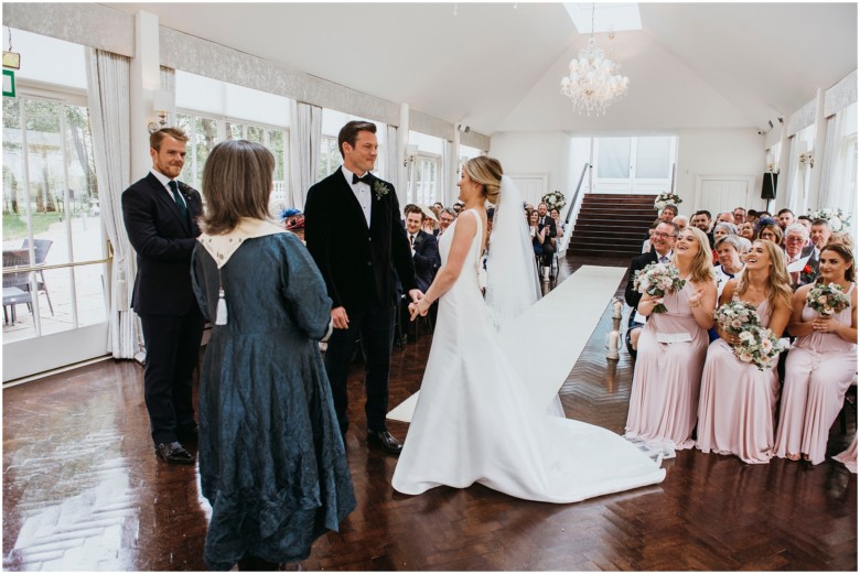 wedding ceremony in a castle