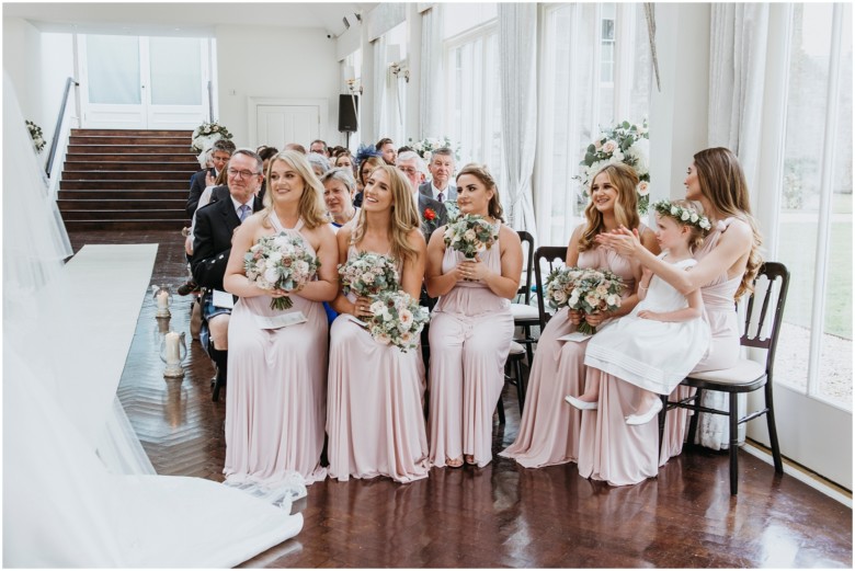 wedding ceremony in a castle