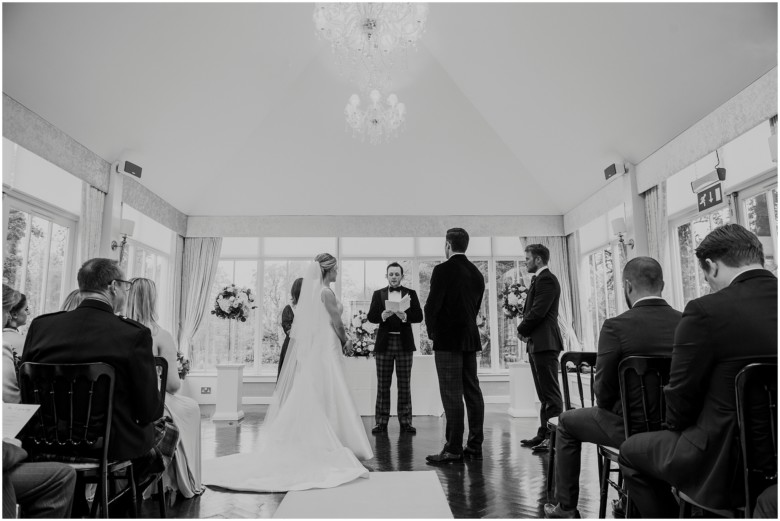 wedding ceremony in a castle