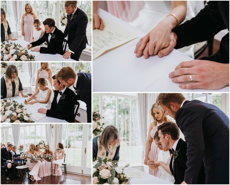 wedding ceremony in a castle