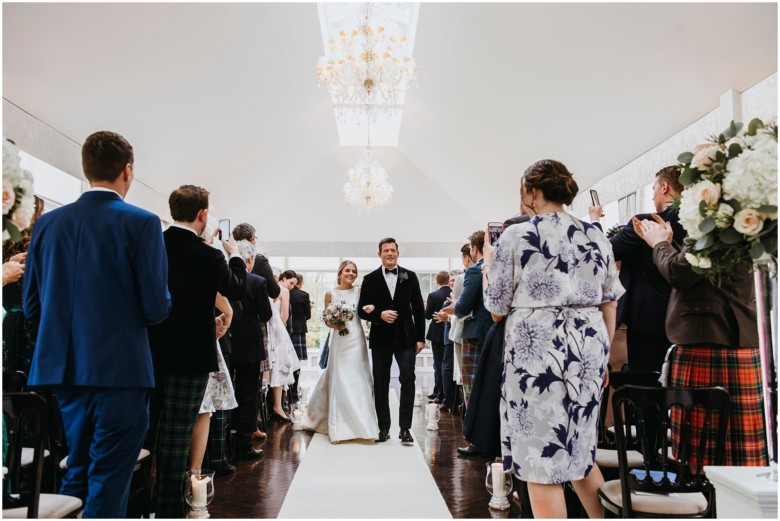 wedding ceremony in a castle