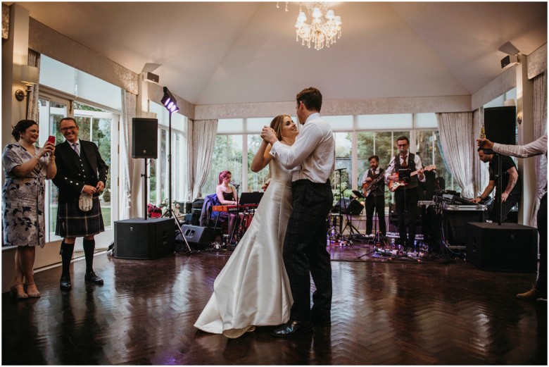 bride and groom first dance