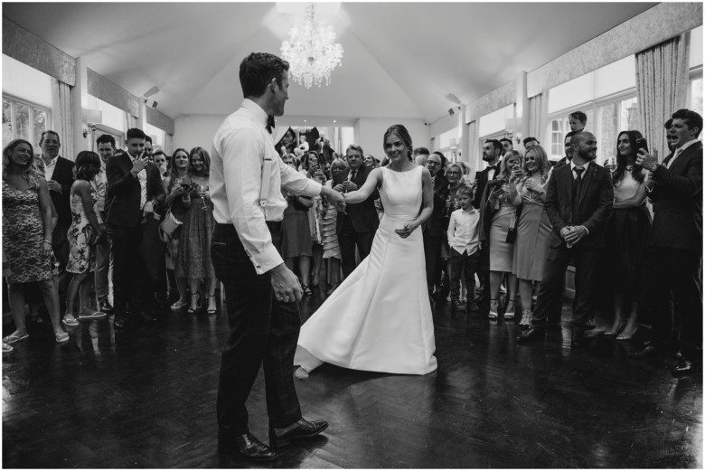 bride and groom first dance