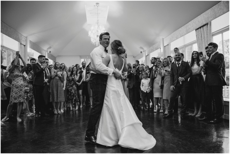 bride and groom first dance