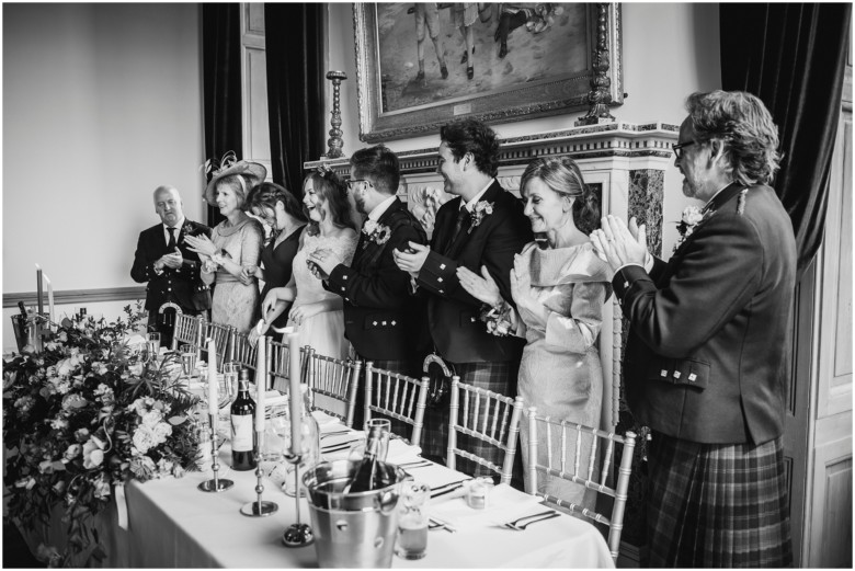 wedding breakfast in a scottish castle