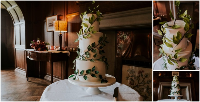 bride and groom cutting the wedding cake