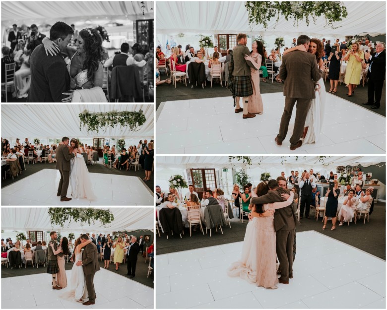 bride and groom first dance