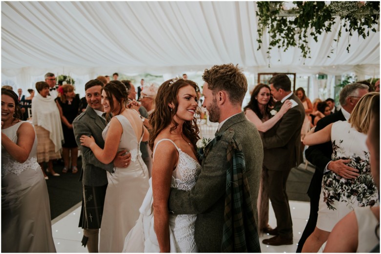 bride and groom first dance