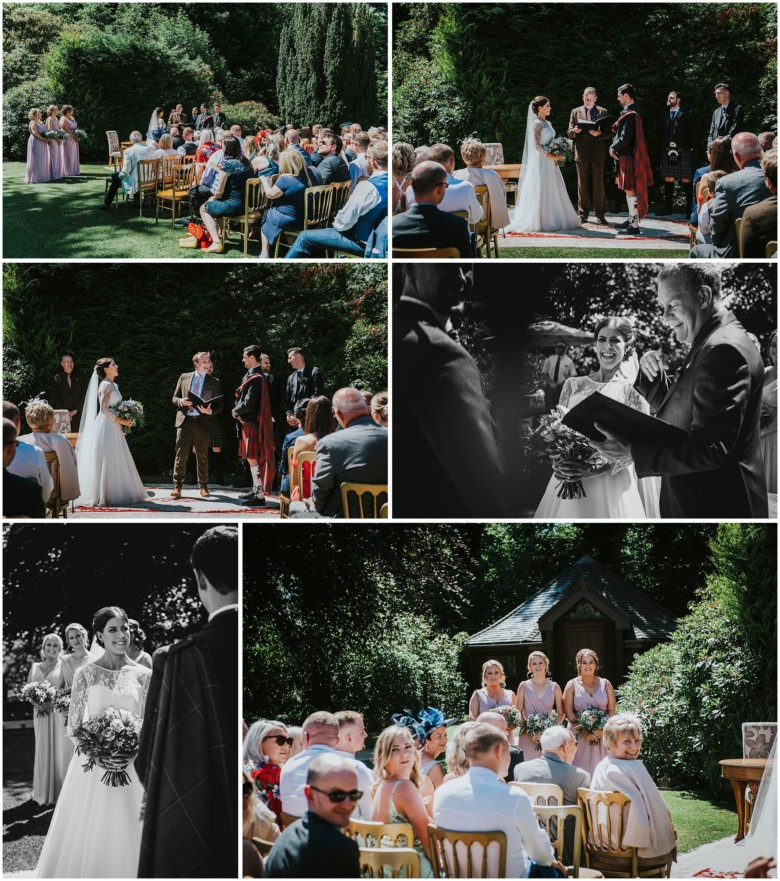 bride and groom at their wedding ceremony