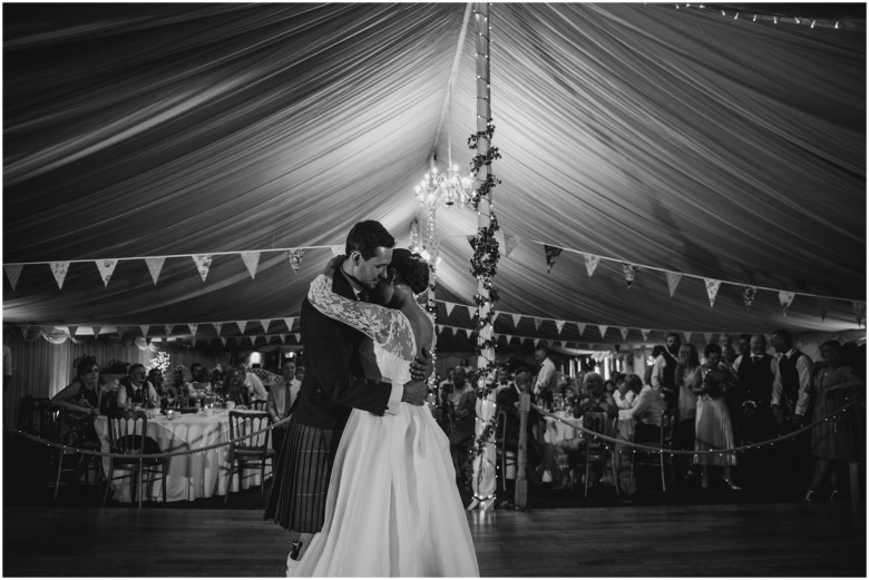 bride and groom first dance