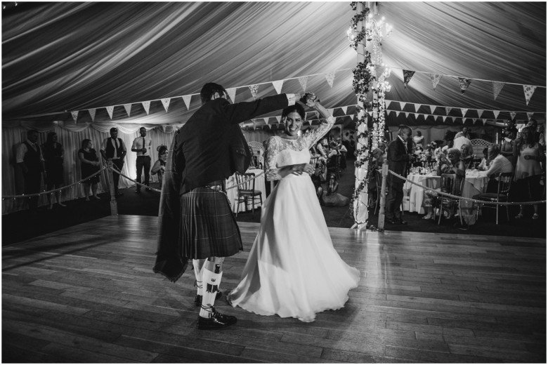 bride and groom first dance