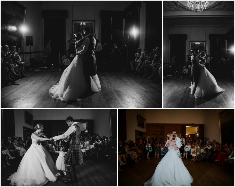 bride and groom first dance