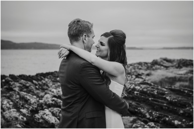 bride and groom photographed at a scottish castle