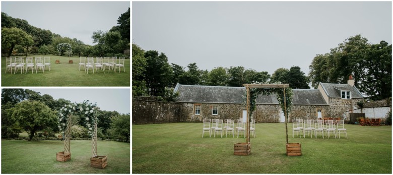 bride and groom photographed at a scottish country estate