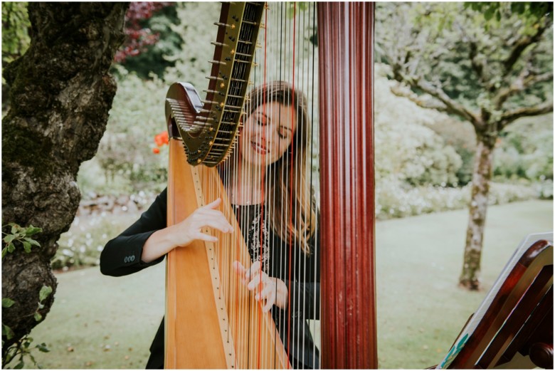 harpist at a wedding