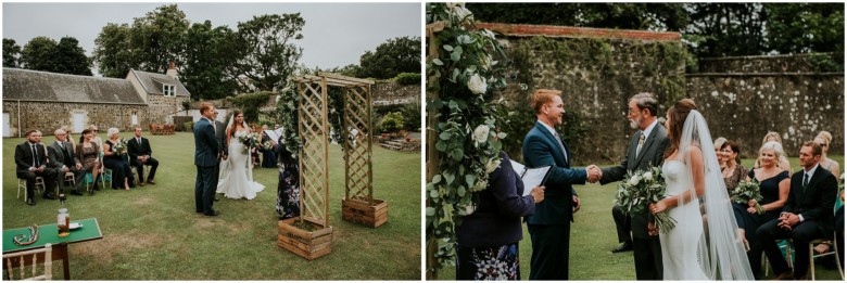 wedding ceremony at a scottish estate