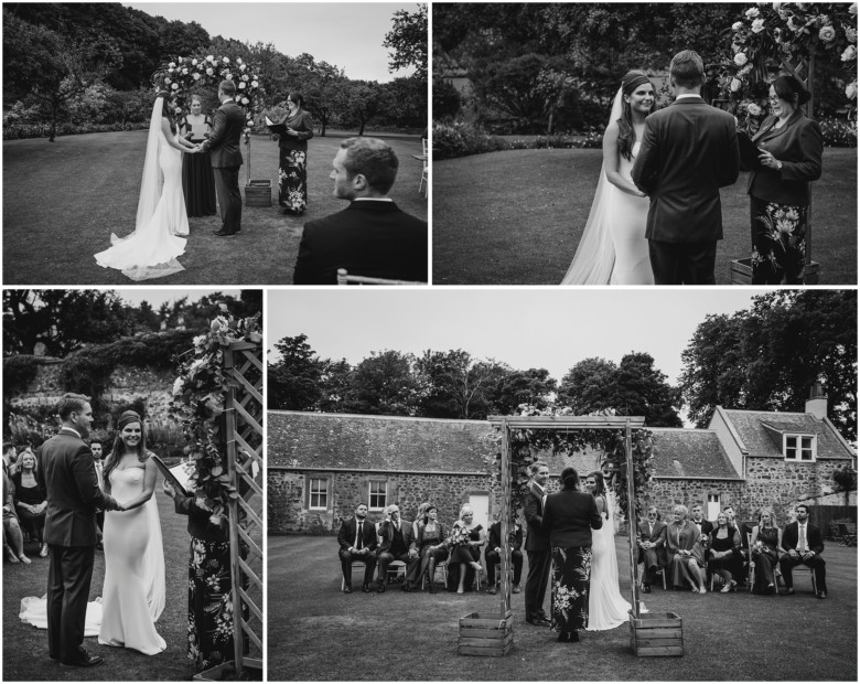 wedding ceremony at a scottish estate