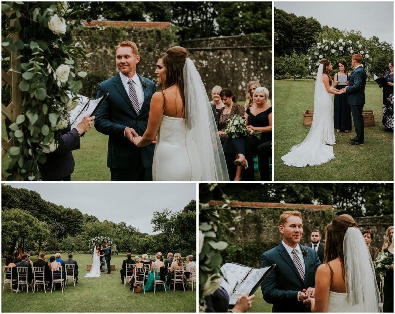 wedding ceremony at a scottish estate