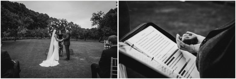 wedding ceremony at a scottish estate