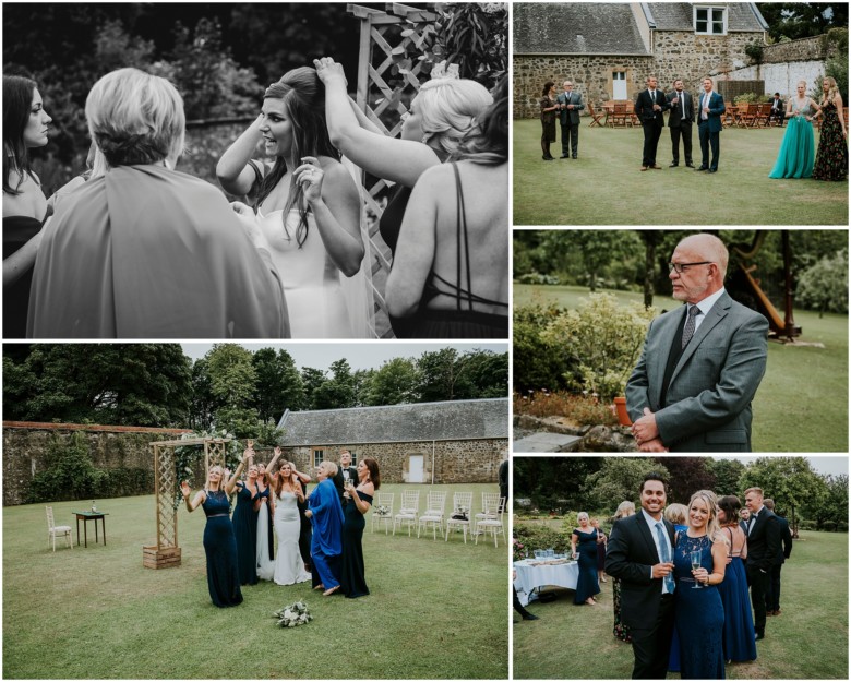 wedding ceremony at a scottish estate