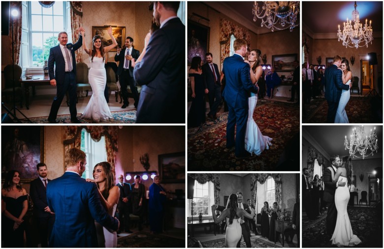 bride and grooms first dance