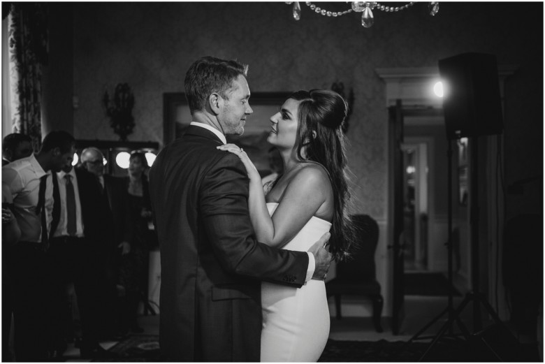 bride and grooms first dance