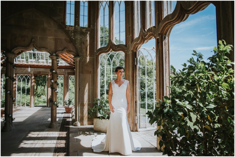 models wearing beautiful wedding gowns